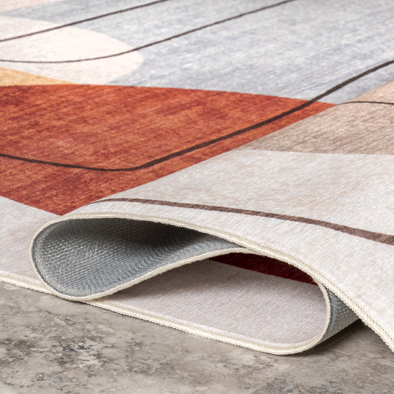 Orren Ellis Suvi Abstract Indoor/Outdoor Machine Washable Area Rug